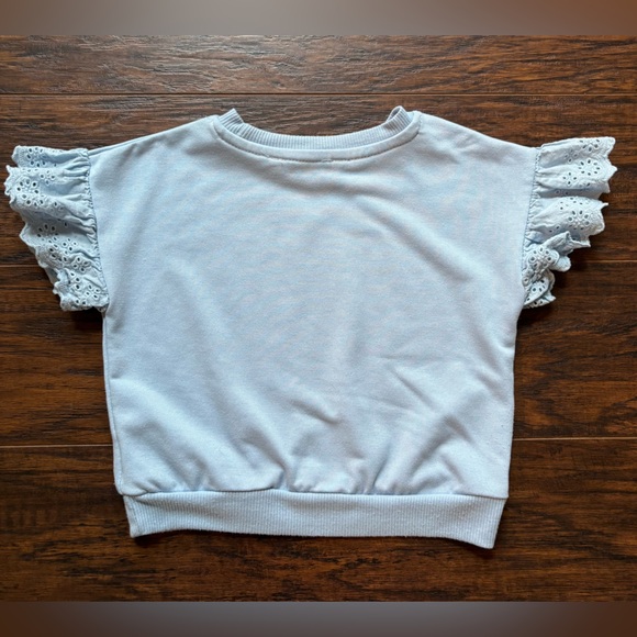 Jessica Simpson Light Blue Tee and Cream Skirt Set - like new - Picture 4 of 10